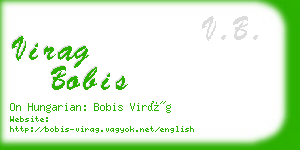 virag bobis business card